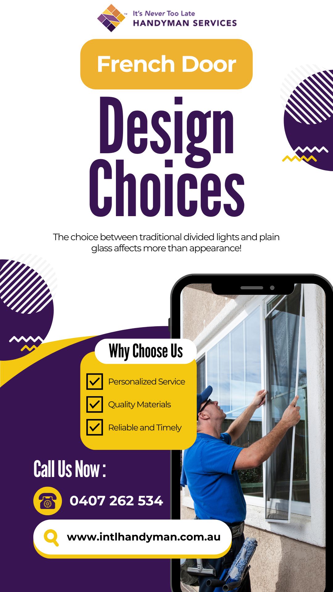 French Door Installation Design Choices